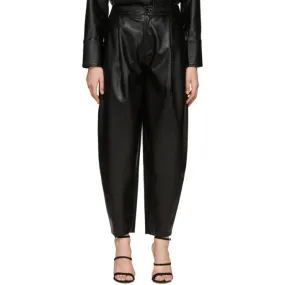 Aeron Black Faux-Leather Fran Trousers