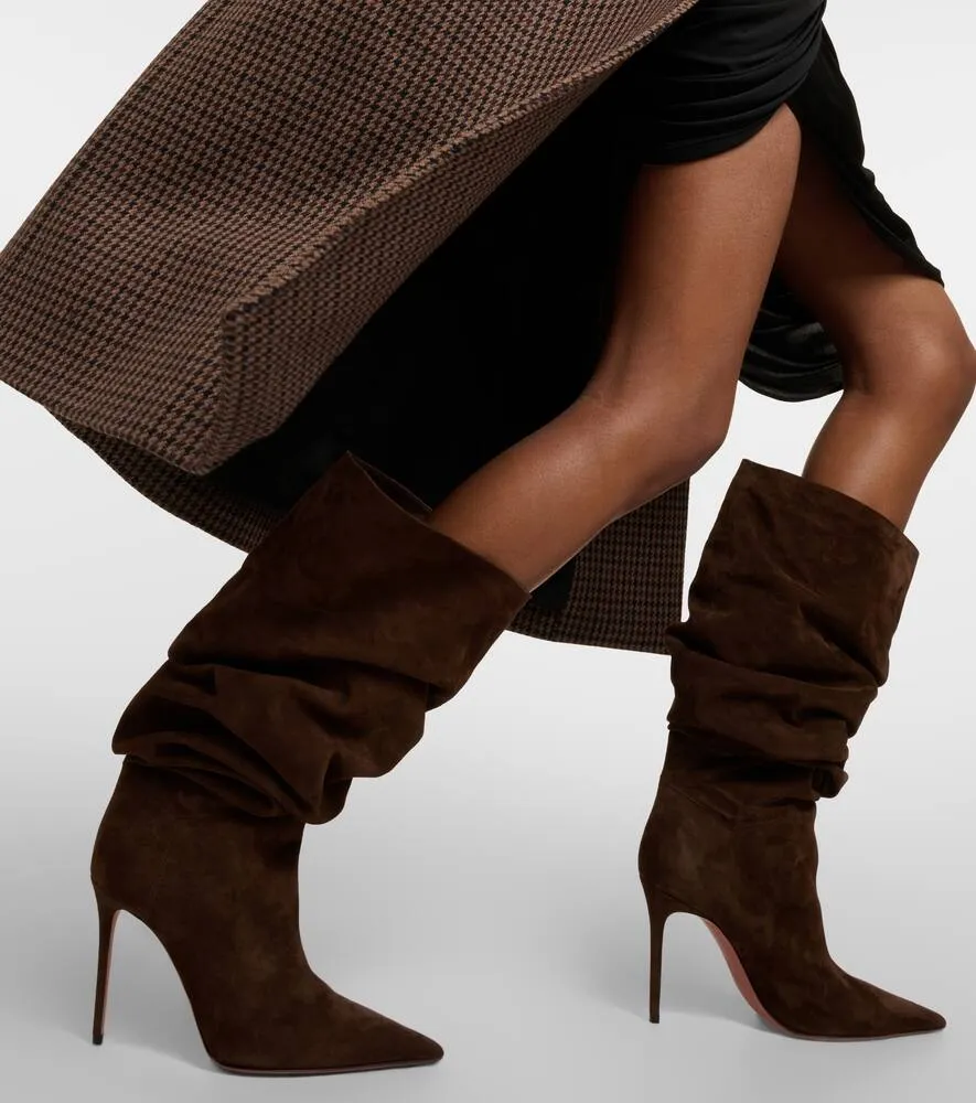 Amina Muaddi Jahleel 95 suede ankle boots