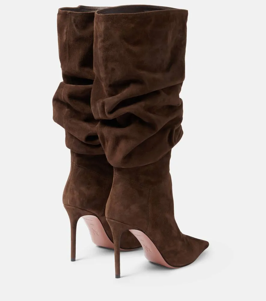 Amina Muaddi Jahleel 95 suede ankle boots