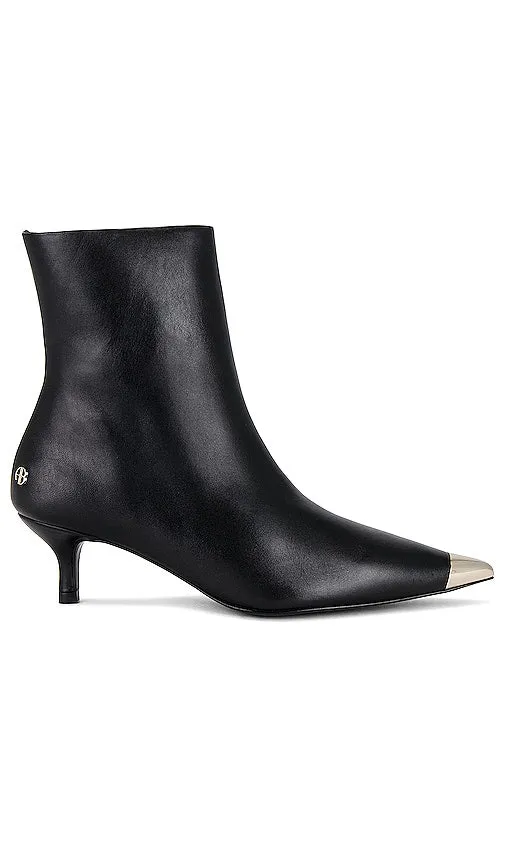 ANINE BING Gia Metal Toe Cap Boots in Black