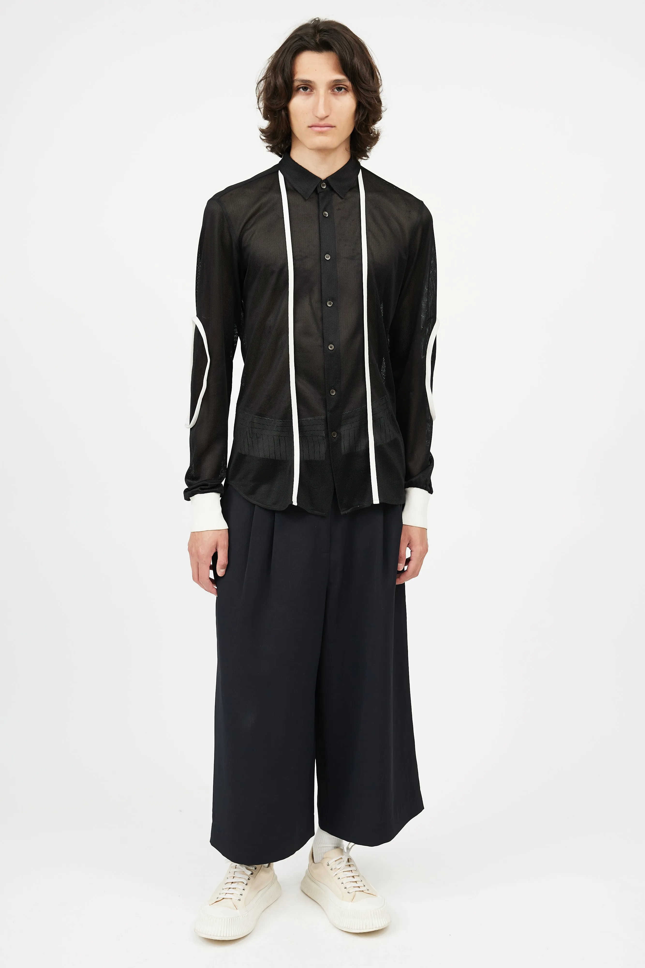 Black & White Mesh Shirt