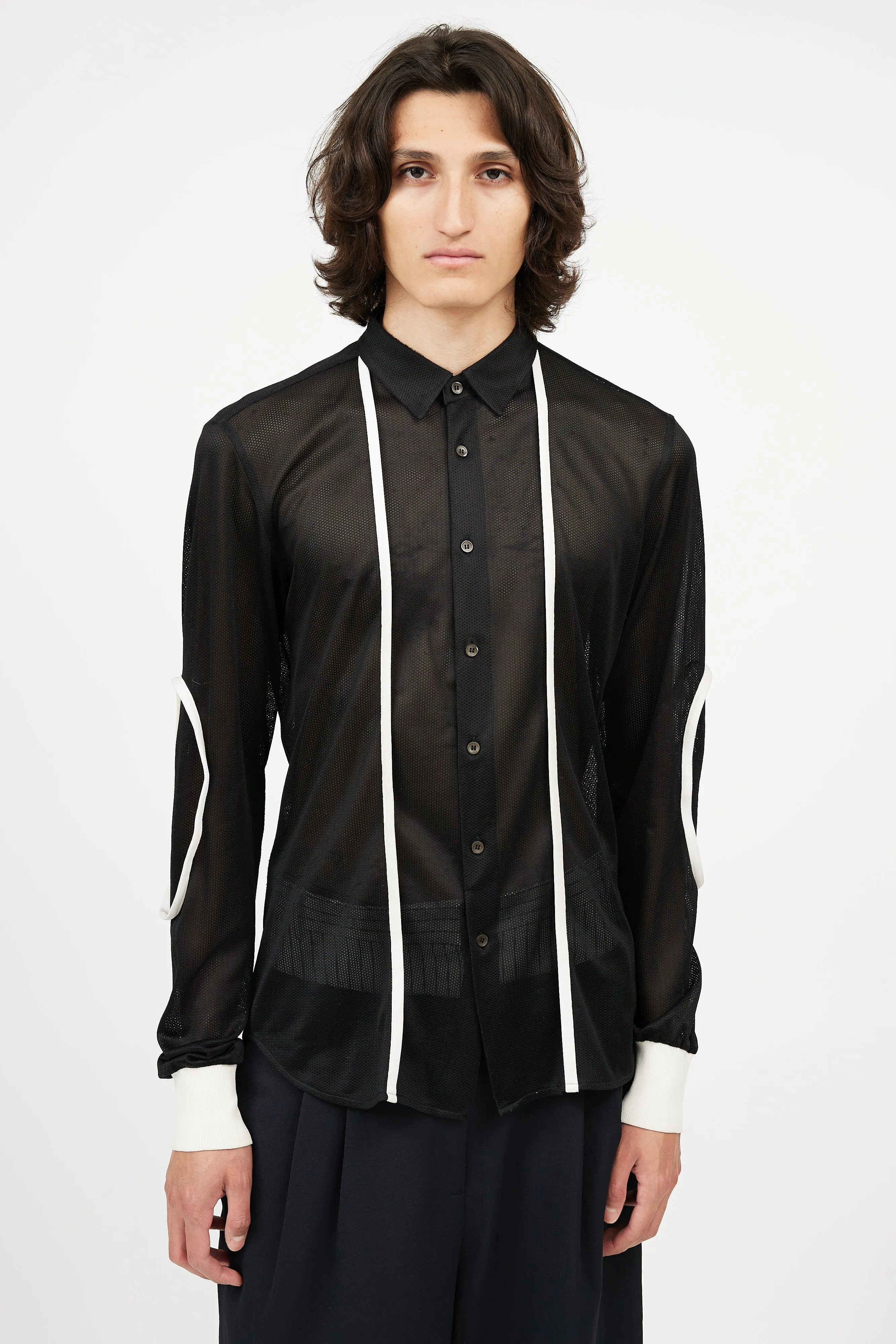 Black & White Mesh Shirt