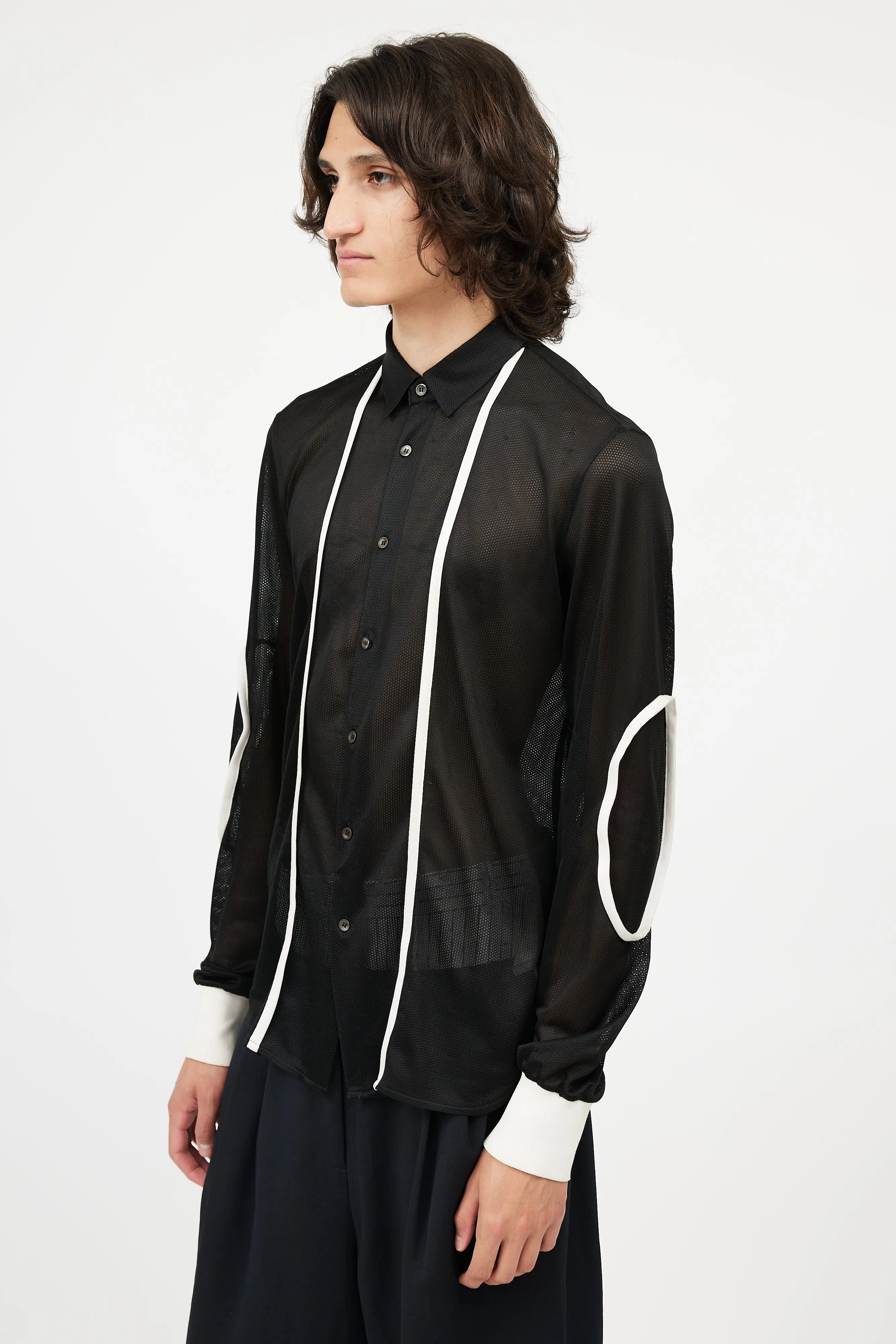 Black & White Mesh Shirt