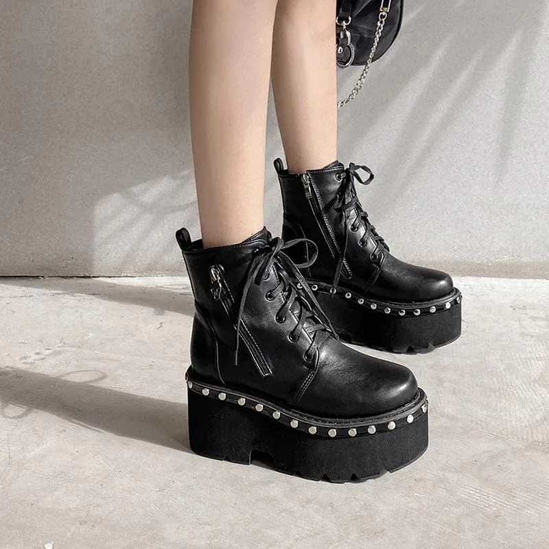 Black Goth Platform Boots
