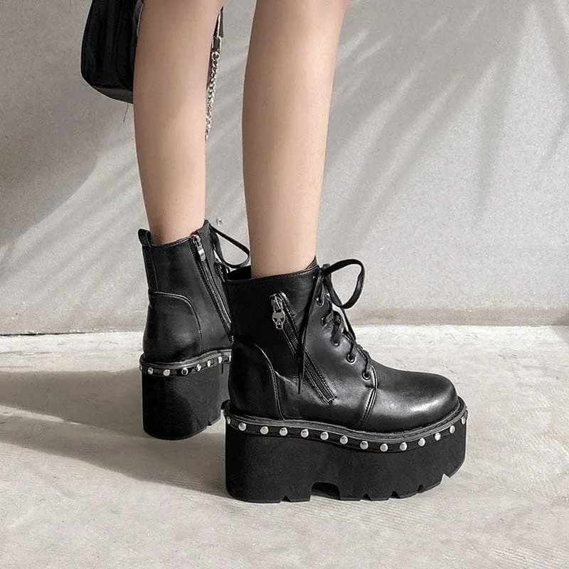 Black Goth Platform Boots