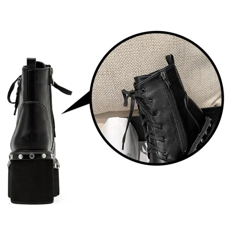 Black Goth Platform Boots