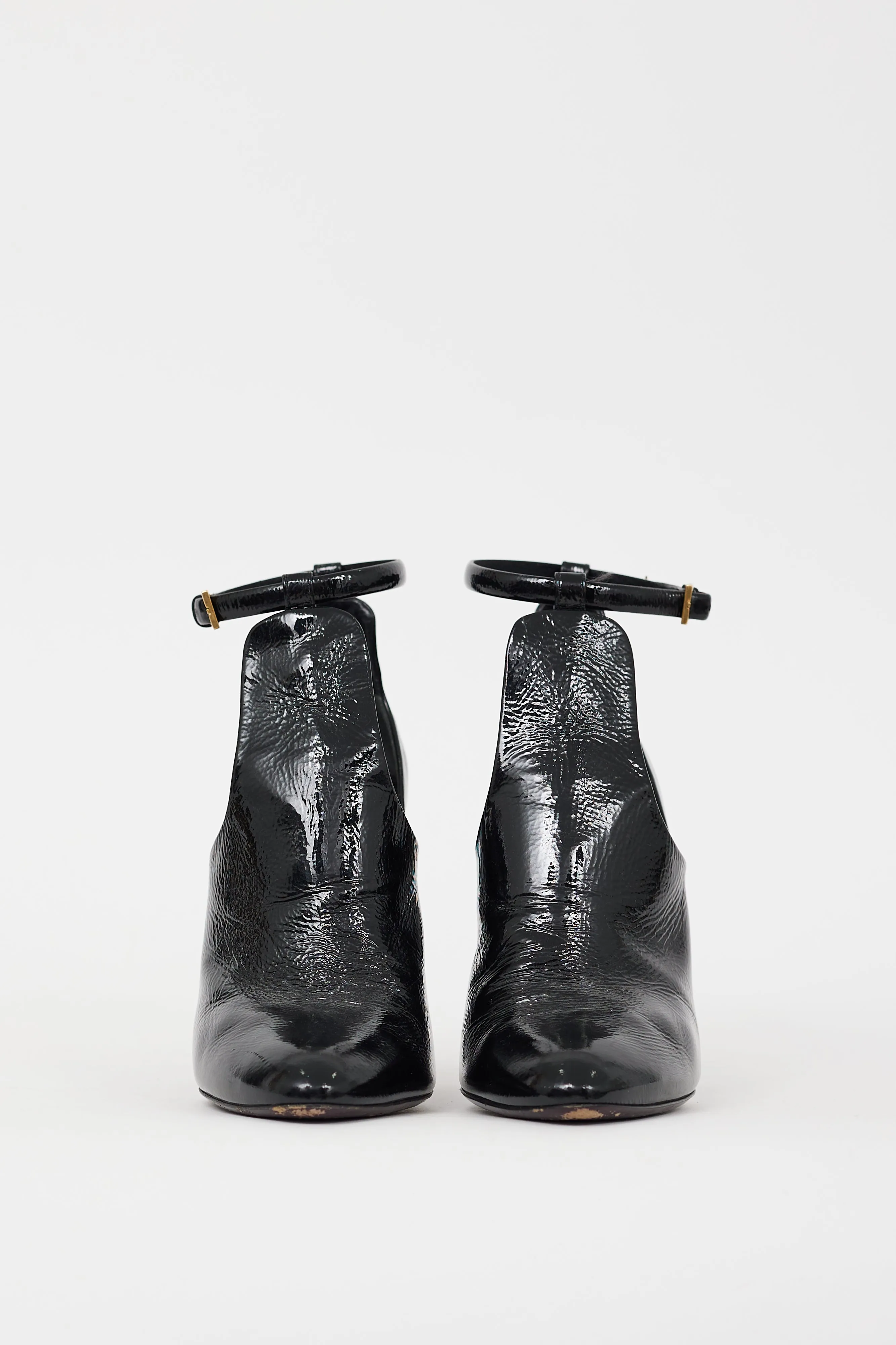 Black Patent Leather Cut Out Boot