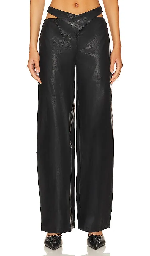 BY.DYLN Atlas Faux Leather Pants in Black