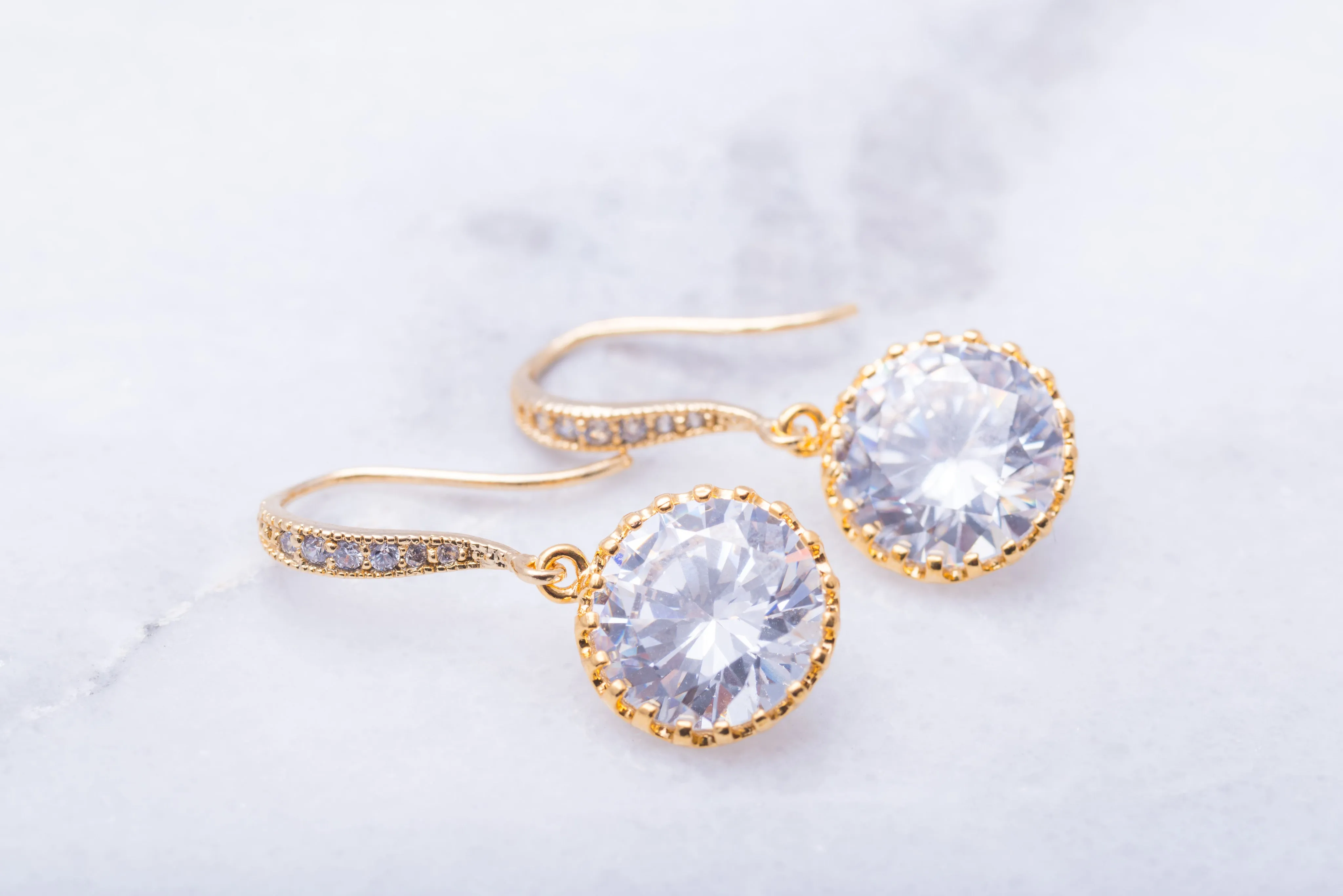 Crystal Round Earrings