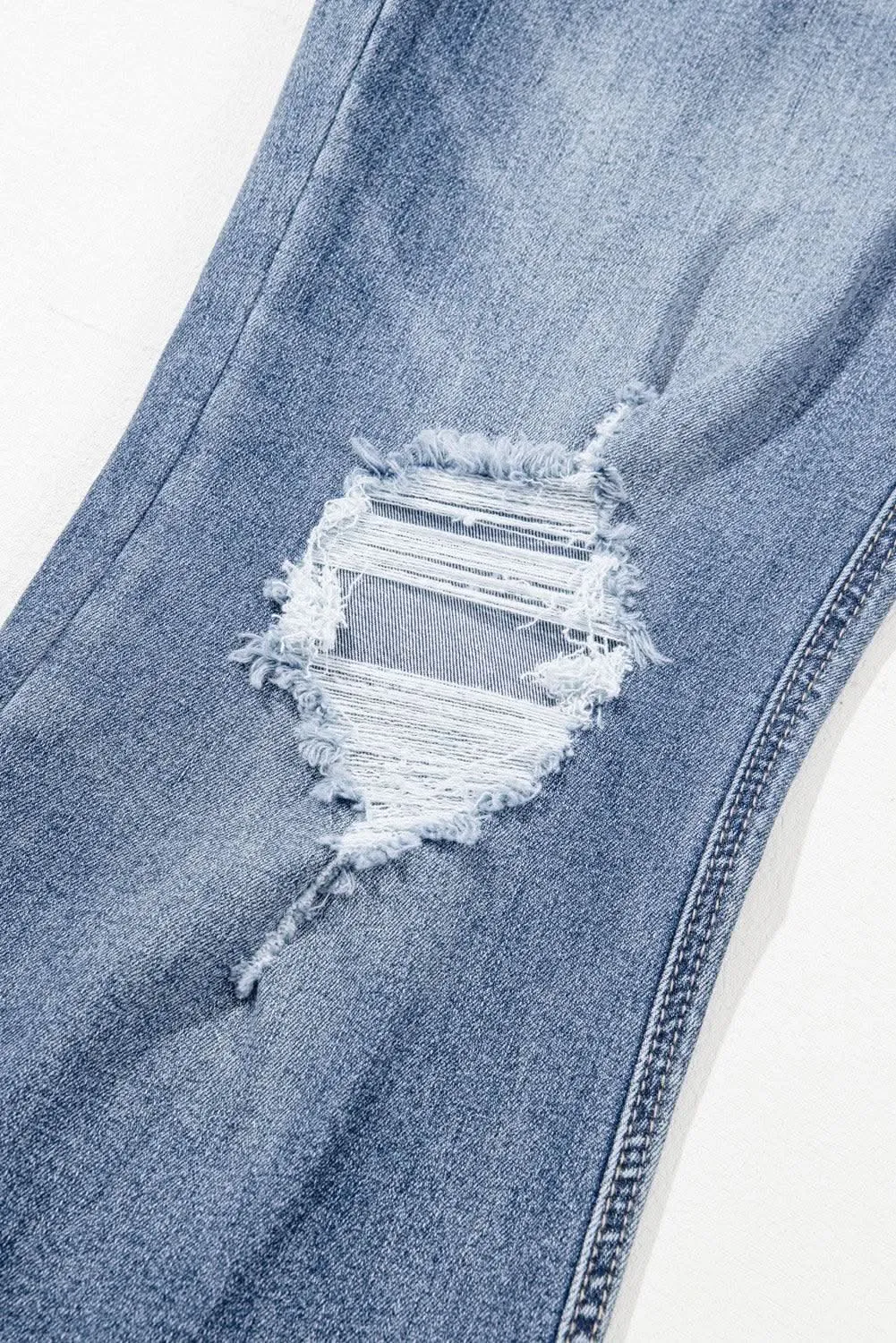Dusk blue high-rise flared jeans