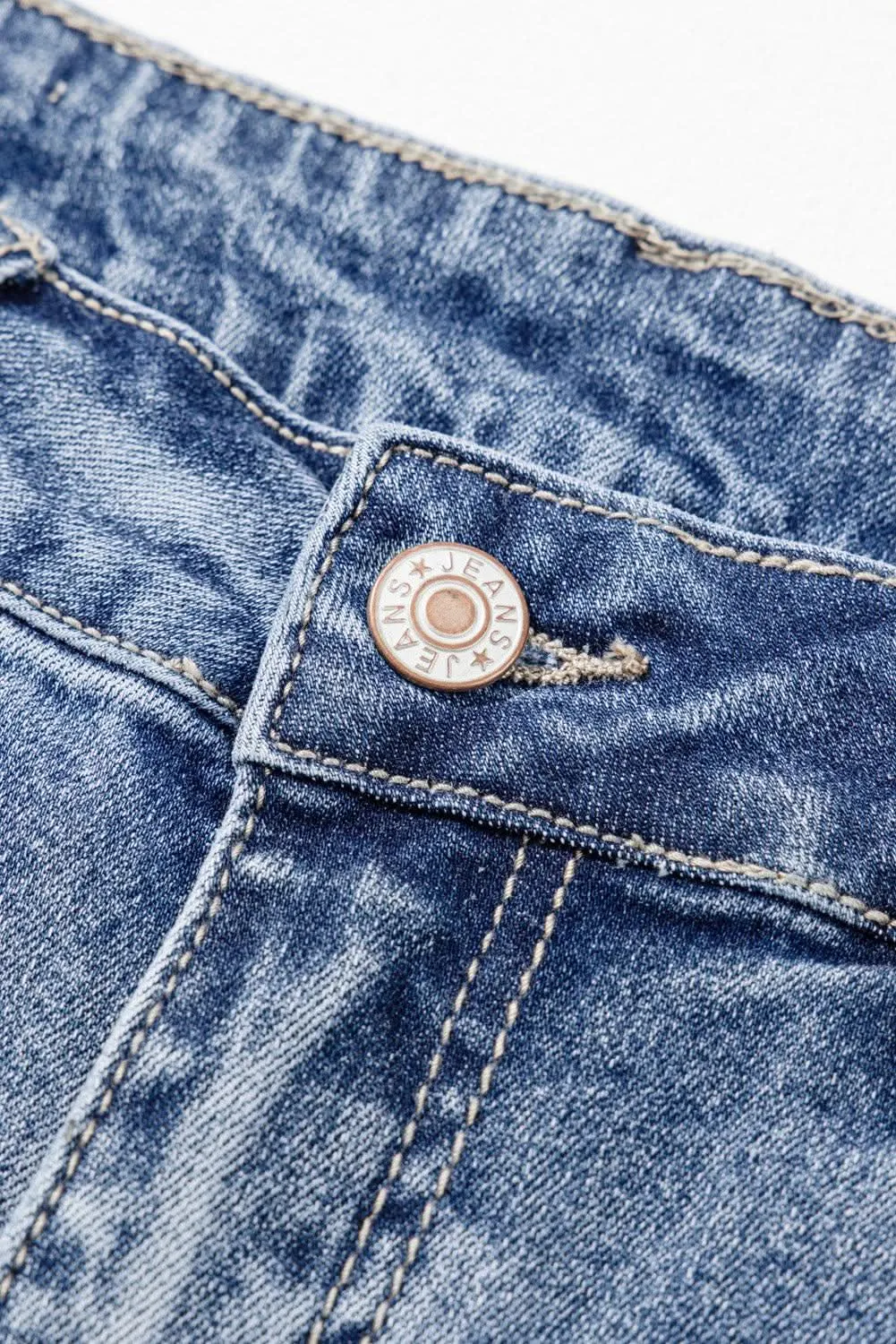 Dusk blue high-rise flared jeans