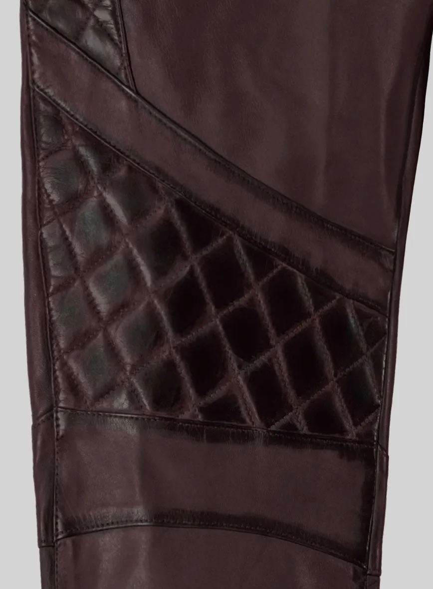 Hector Burnt Wine Leather Pants