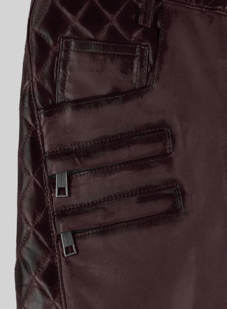 Hector Burnt Wine Leather Pants
