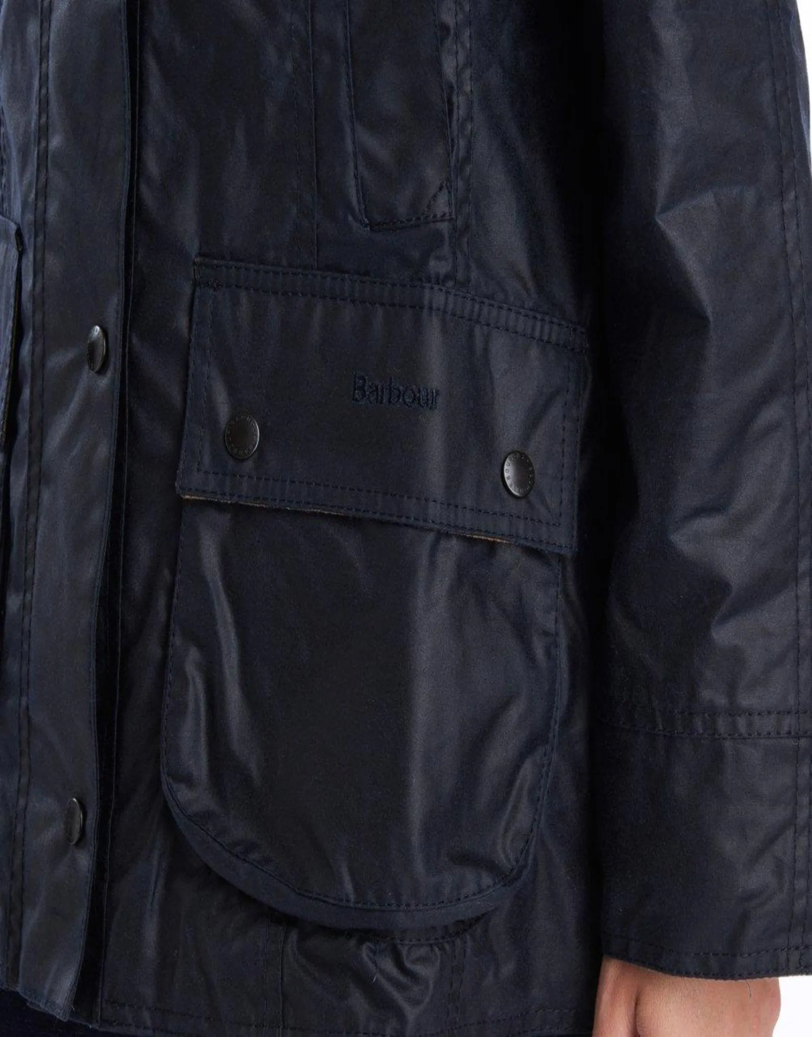 HENRY SARTORIAL x BARBOUR Women Beadnell Wax Jacket NAVY