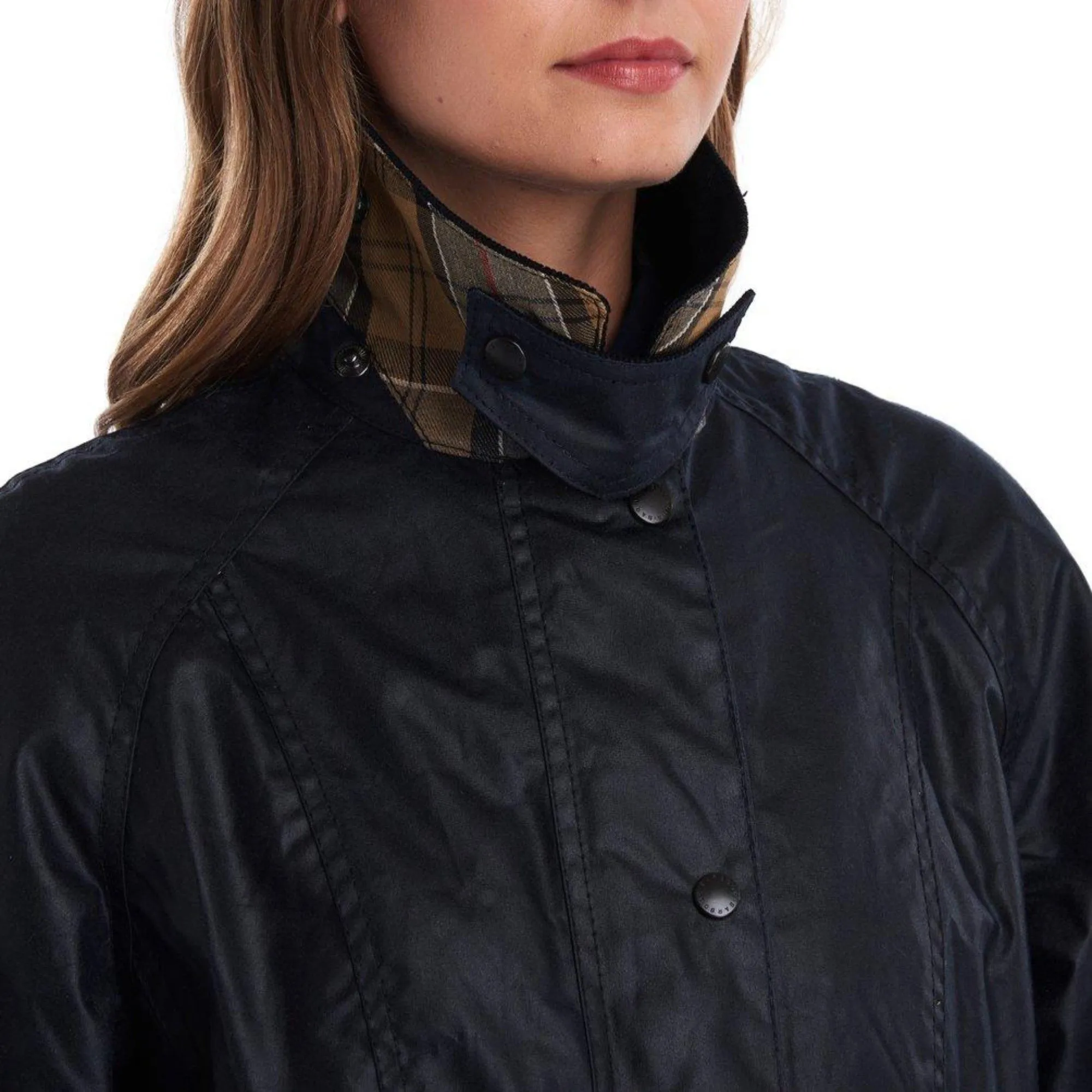 HENRY SARTORIAL x BARBOUR Women Beadnell Wax Jacket NAVY