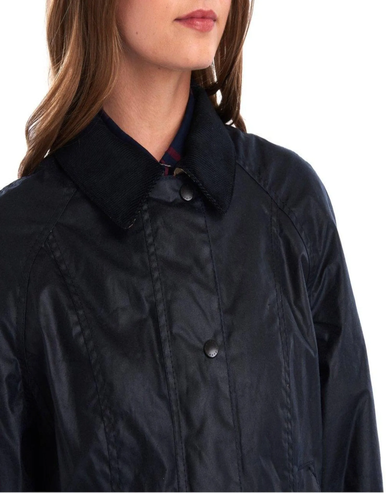 HENRY SARTORIAL x BARBOUR Women Beadnell Wax Jacket NAVY