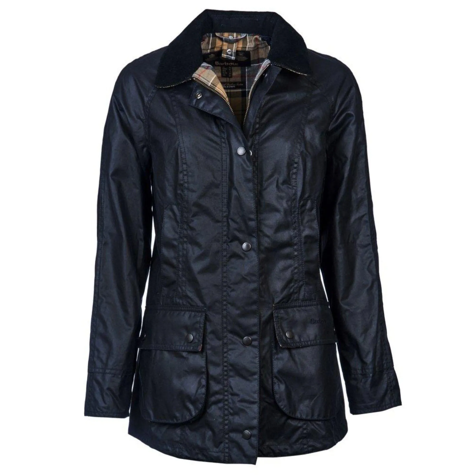 HENRY SARTORIAL x BARBOUR Women Beadnell Wax Jacket NAVY