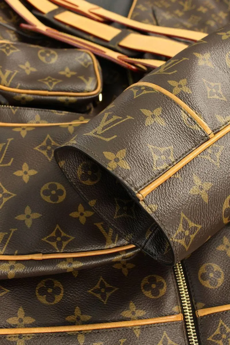 Louis Vuitton Virgil Abloh 19AW Monogram Admiral Leather Jacket