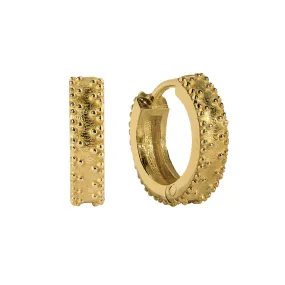 Rania Huggie Hoops - Gold