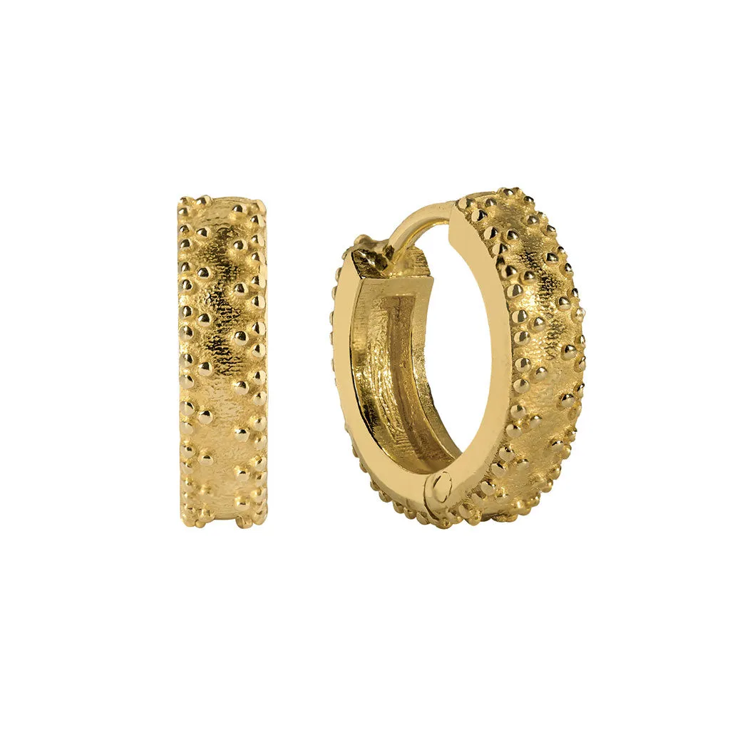Rania Huggie Hoops - Gold