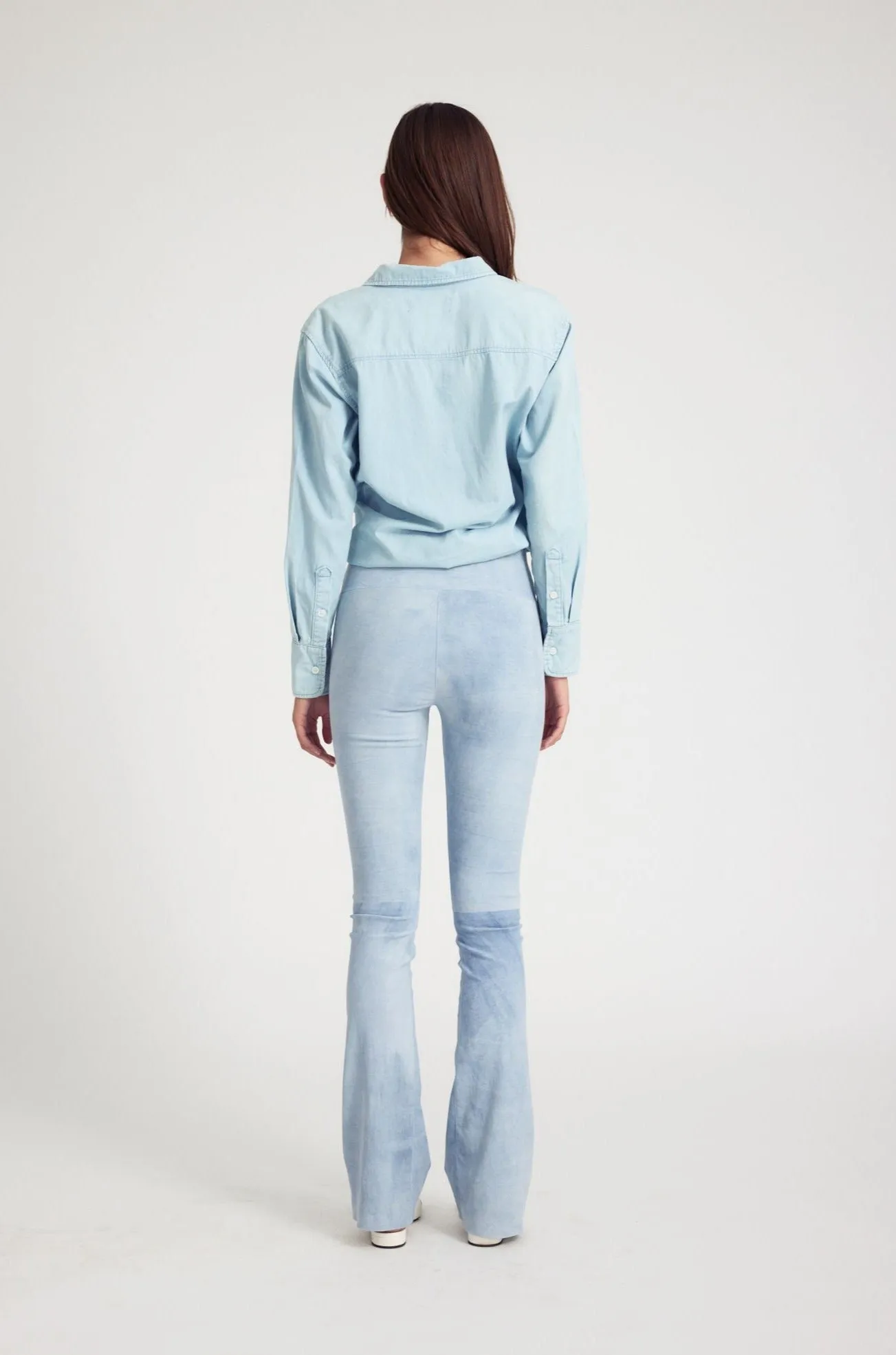 Sky Suede Micro Flare