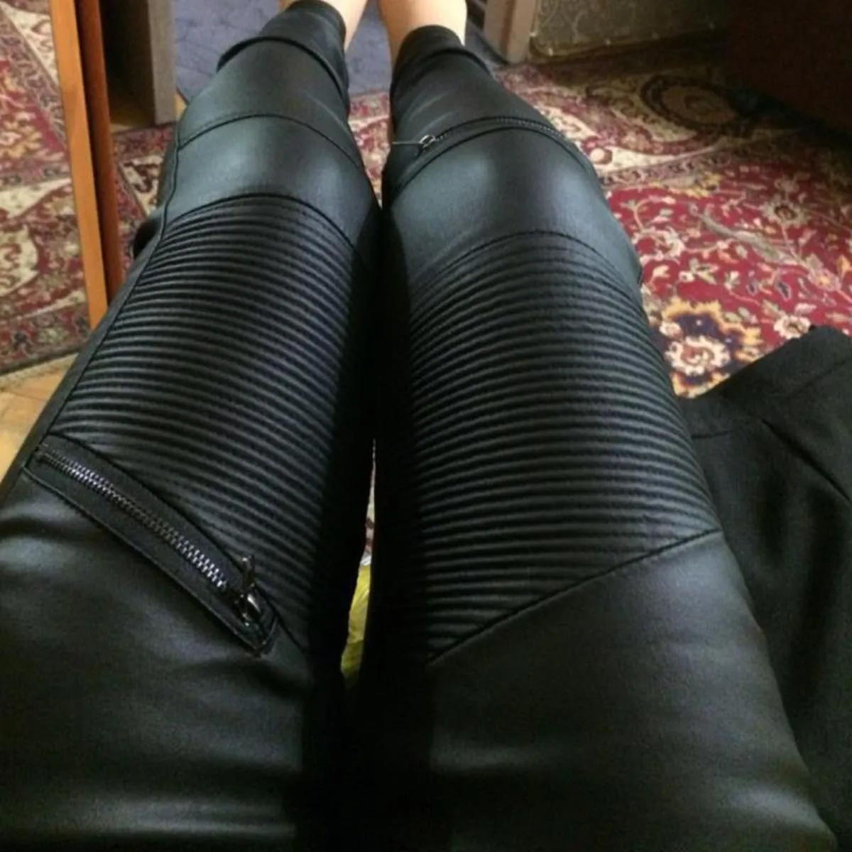 Women's Chick PU Leather Sexy Skinny Pants